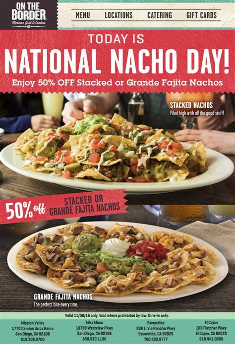 Celebrate National Nacho Day - On The Border San Diego