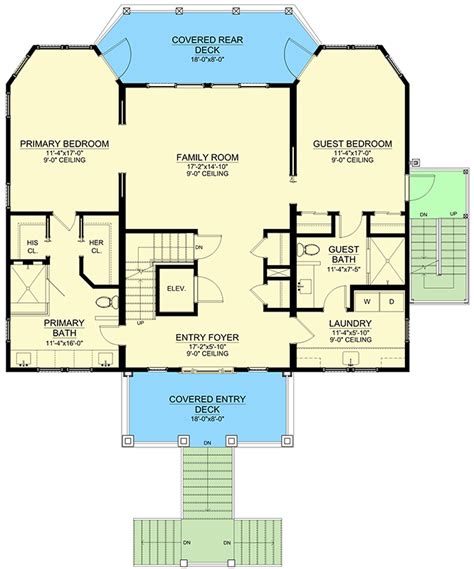 Low Country Home Plan with Ground Level Garage - 550010LAN | Architectural Designs - House Plans