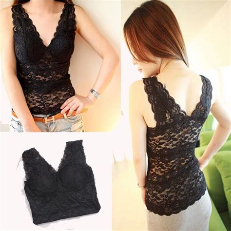 Women Lace Vest Tops Deep V Neck Sexy Casual Vest Slim Fit Sleeveless From Myself1989 704