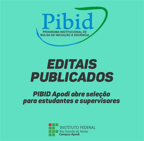 PIBID Apodi abre seleção para estudantes e supervisores IFRN