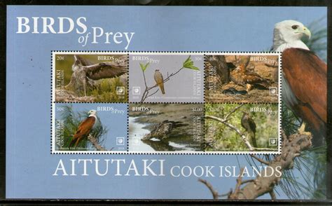 Aitutaki 2018 Birds Of Prey Eagle Wildlife Sheetlet MNH 9182 Africa