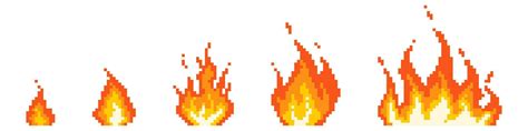 Pixel Fire Vector Art Icons And Graphics For Free Download