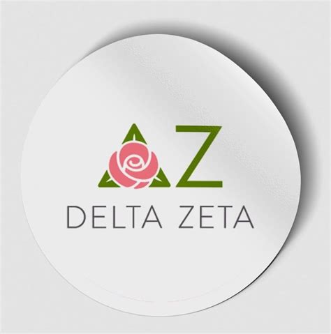 Delta Zeta Logo Round Decal SALE $4.95. - Greek Gear®