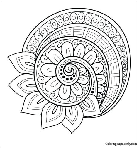 Páginas para Colorir Mandala Avançadas Páginas para Colorir Mandala