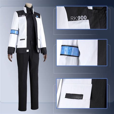 Detroit Become Human Connor Rk Traje De Agente Uniforme De Cosplay