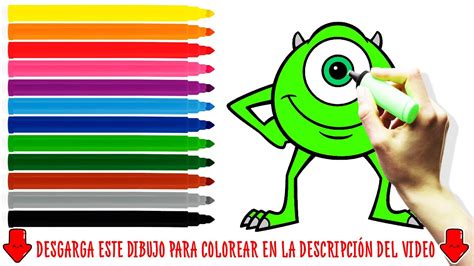 C Mo Dibujar Y Colorear A Mike Wazowski Descarga E Imprime El