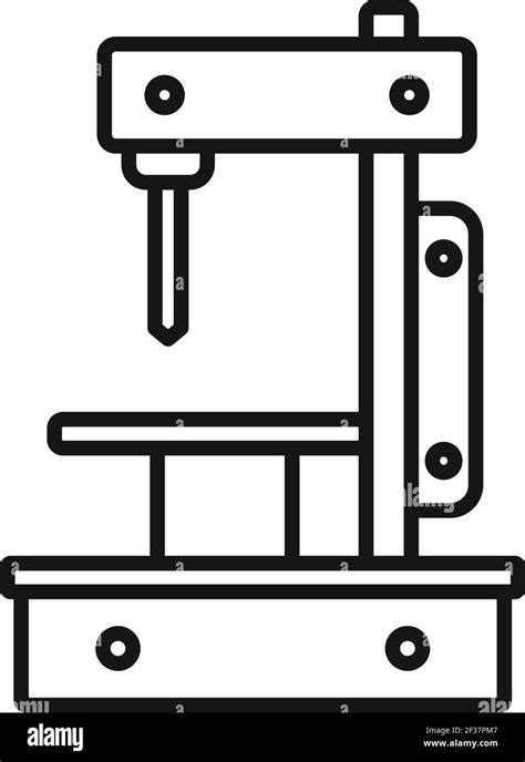 Metal Milling Machine Icon Outline Style Stock Vector Image Art Alamy