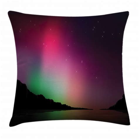 Aurora Borealis Throw Pillow Cushion Cover Northern Natural Occurrence