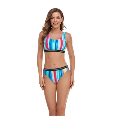 Women S 2 Piece Sports Bikini Set L Sports Swimwear