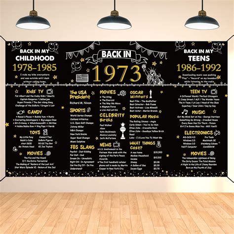 Amazon Darunaxy St Birthday Black Gold Party Decoration Back