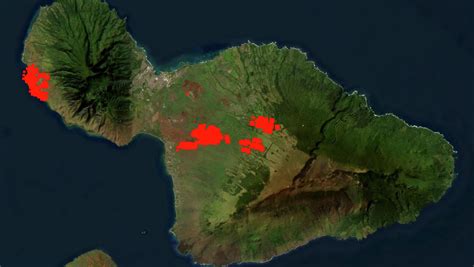 NASA Maps Show Where Wildfires Are Burning On Maui