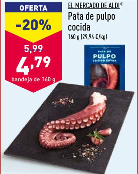 El Mercado De Aldi Pata De Pulpo Cocida 160g Oferta En ALDI