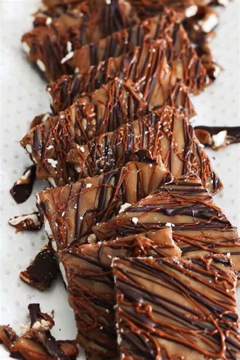 No Bake Caramel And Chocolate Pretzel Crack Bars