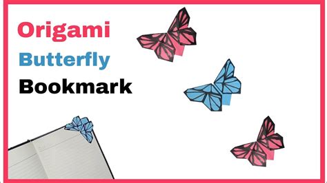 How To Make Butterfly Bookmark Easy Origami Butterfly Bookmark Bookmark Idea With Paper