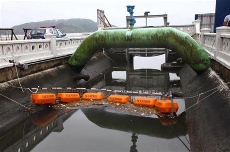 Barreira flutuante será instalada em estuário para estudo ambiental