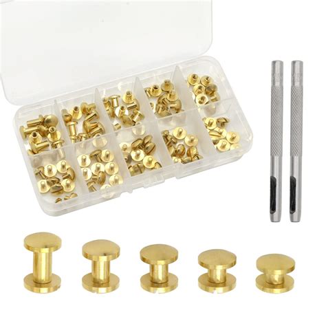 Sets Sizes Solid Brass Screws Leather Fasteners Nepal Ubuy