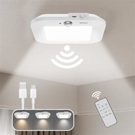 Lineway Rechargeable Motion Sensor Closet Light With Remote Battery