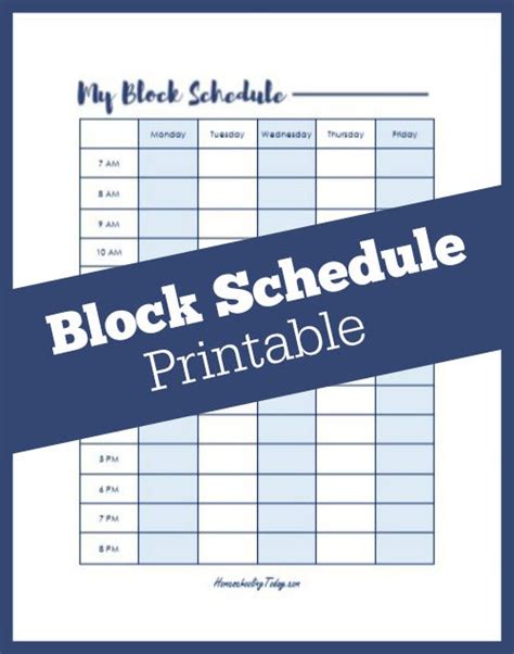 Why Use A Block Schedule For Homeschool Homeschooling Today