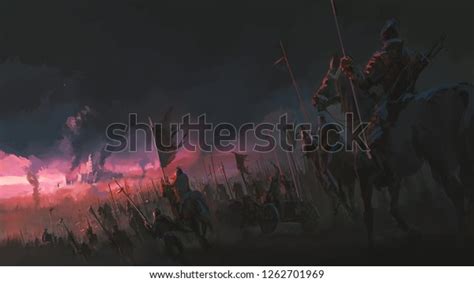 Pressure Army Ancient War Scenes Digital Stock Illustration 1262701969 ...