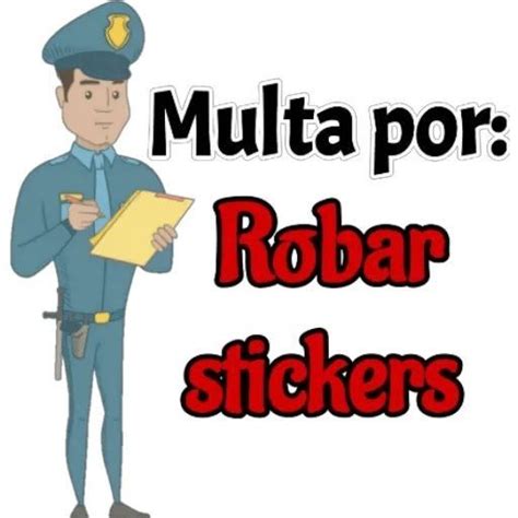 A Man In Uniform Holding A Clipboard Next To The Words Multa Por Robar