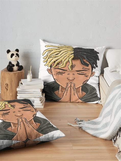 Xxxtentation Draw Cartoon Rip Legend Rap Throw Pillow Xxxtentacion Store