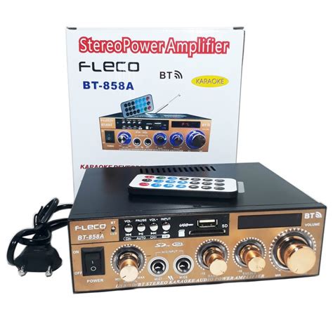 Jual Power Amplifier Fleco Bt A Ampli Bluetooth Ac Dan Dc Shopee