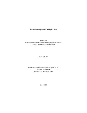 Fillable Online Conservancy Umn An Assessment Of How Felony Convictions