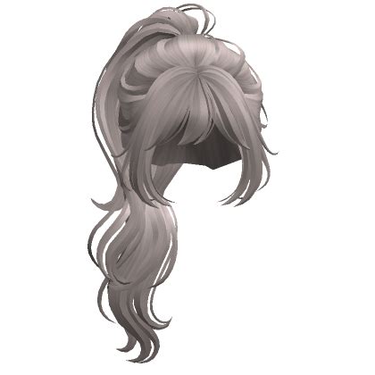 Wavy High Side Ponytail Ash Roblox