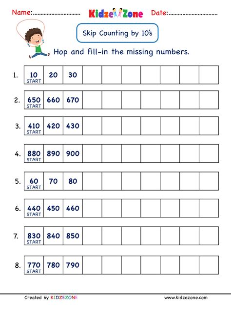 Counting By 10 Worksheets No Prep