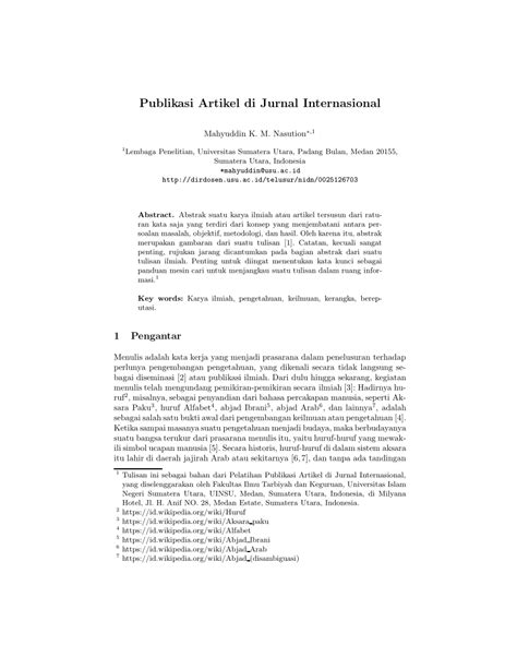 Pdf Publikasi Artikel Di Jurnal Internasional