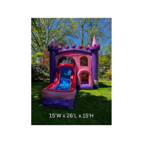 16 Princess Combo Bounce House With Wet Or Dry Slide Daves Bounce