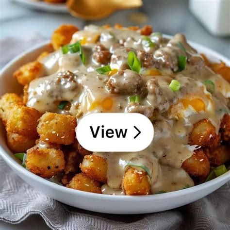 Lemon8 Tater Tot Breakfast Bowl With Sausage Gravy Kay In