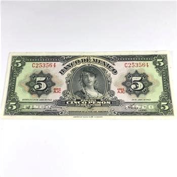 Mexico Pesos Banknote Crisp Uncirculated Property Room