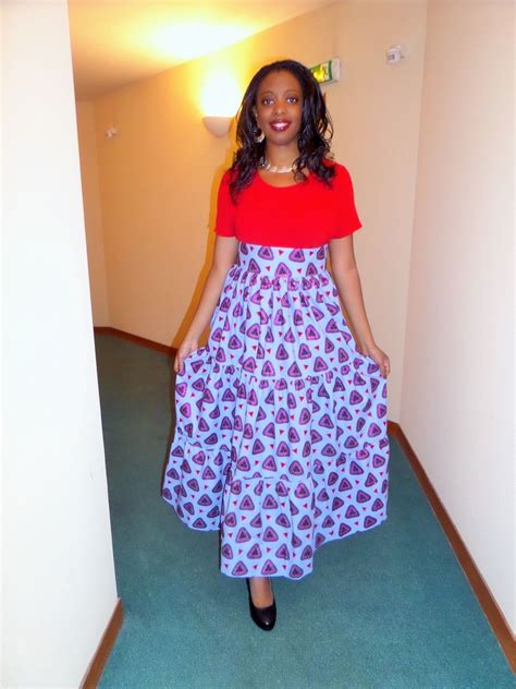 Jupe Paysanne Longue En Wax Pagne Africain Waist Skirt Maxi Skirt