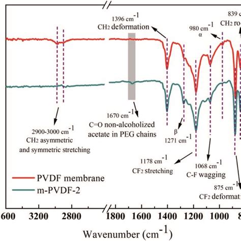 Characterization Of The Blank Pvdf And Pvdf G Peg Membranes A Xps