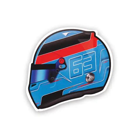 George Russell Helmet - Sticker - Dot Badges