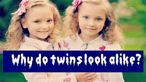 Why Do Twins Look Alike Identical Twins Fraternal Twins Do