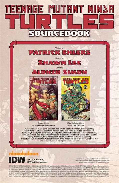 Teenage Mutant Ninja Turtles Sourcebook 1 Preview Turtles Tell All