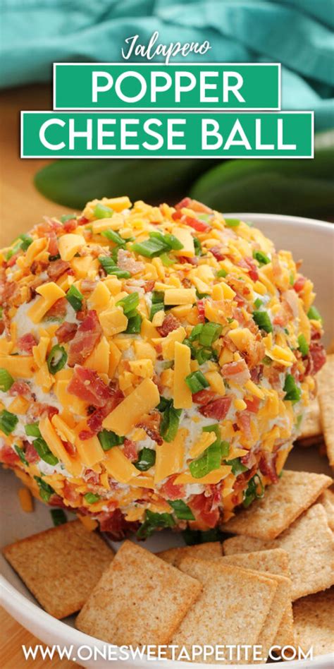 Jalapeno Popper Cheese Ball One Sweet Appetite