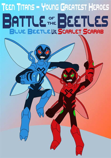 Blue Beetle vs. Scarlet Scarab by MCsaurus on DeviantArt