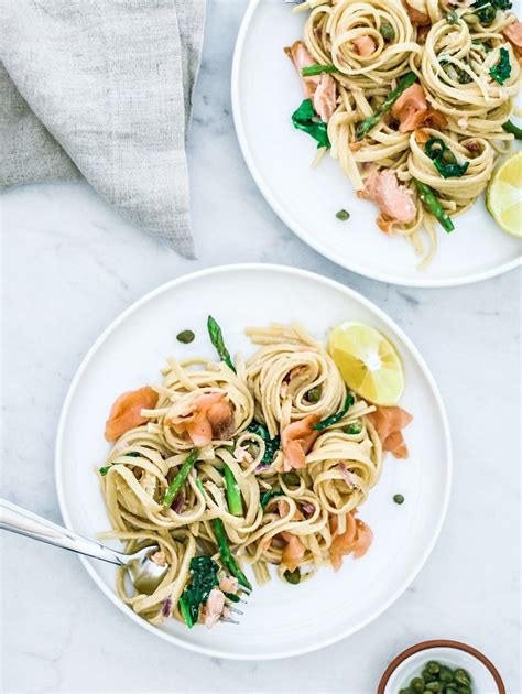 Creamy One Pot Pasta With Smoked Salmon And Asparagus Killing Thyme