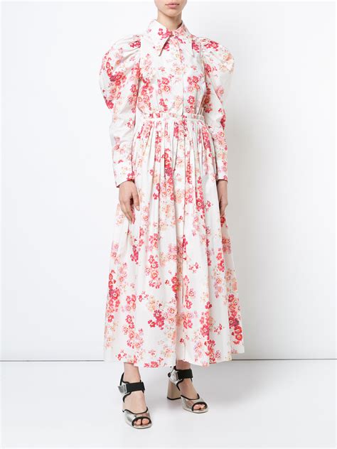 Jill Stuart Puff Shoulder Floral Dress 688 Lookastic