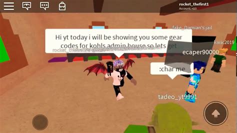 Gear Codes For Kohls Admin House Youtube