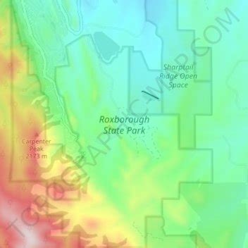 Roxborough State Park topographic map, elevation, terrain