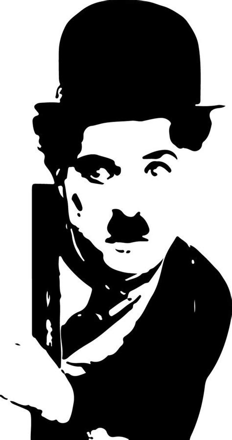 Sticker Charlie Chaplin 121 57x108 Cm EBay L Art De La Silhouette