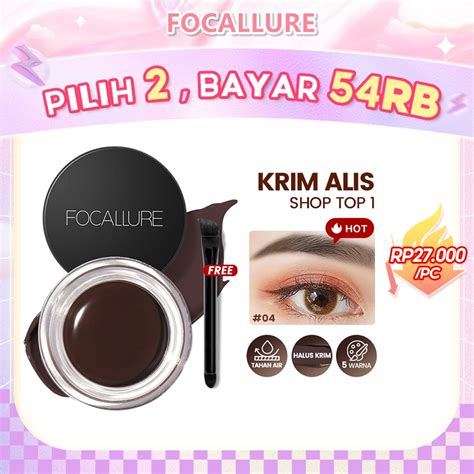 Jual Focallure Eyebrow Cream Waterproof Eyebrow Gel Eyeliner Pensil Alis Sikat Alis Tahan Air