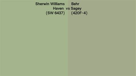 Sherwin Williams Haven Sw Vs Behr Sagey F Side By Side