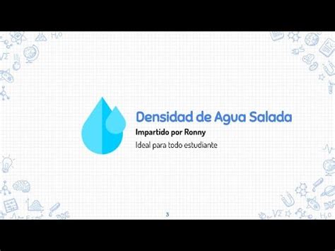 Densidad De Agua Salada STEM10 YouTube