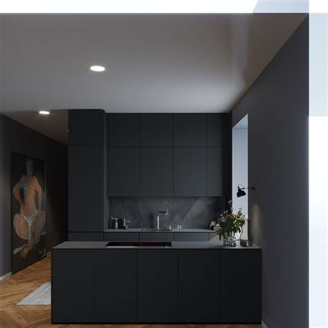 Small Black Kitchen On Behance