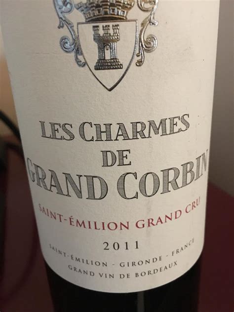 Les Charmes De Grand Corbin Rouge AOC Saint Emilion Grand Cru De